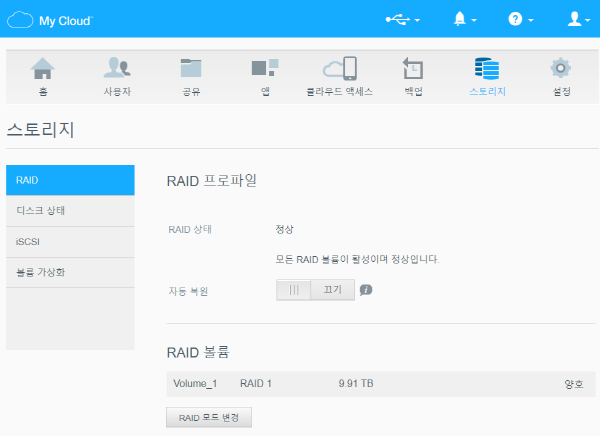 웨스턴디지털 마이 클라우드 프로 PR2100
