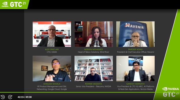 엔비디아 GTC21에서, 업계 전문가들이 ‘5G가 엣지 AI 서비스에 미칠 영향’을 논의하고 있다