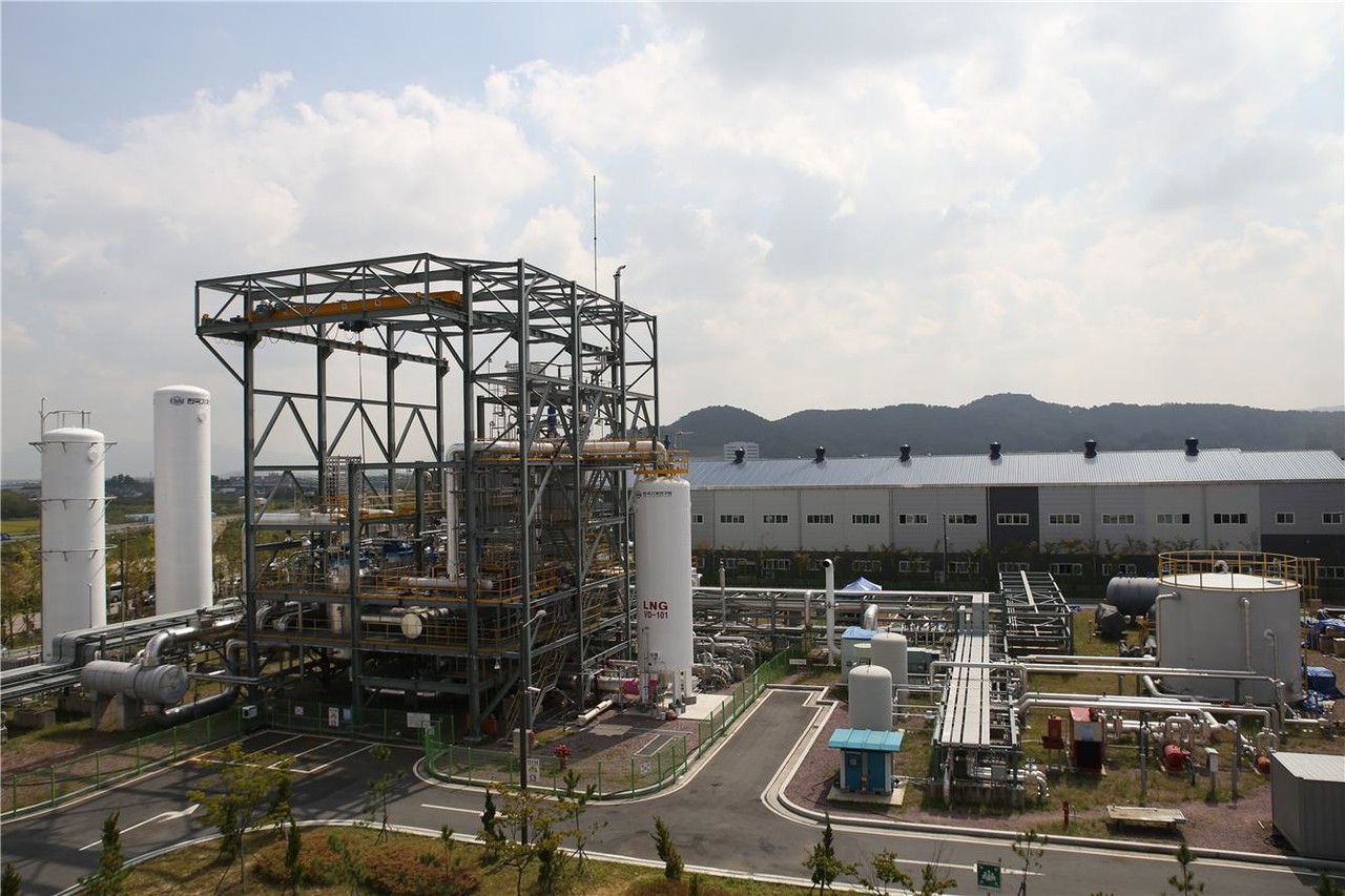 수소액화플랜트·액체수소 저장탱크 성능평가 설비의 설치가 예정된 한국기계연구원 김해 LNG‧극저온 기계기술 시험인증센터 전경