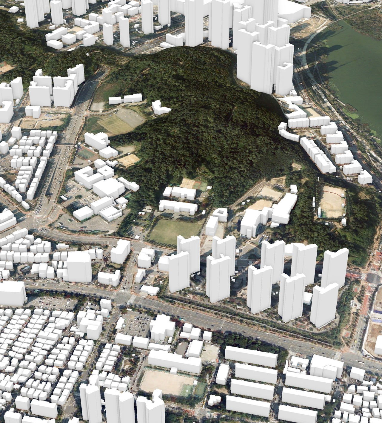 수원시 국토지리정보원 주변 지역 예시