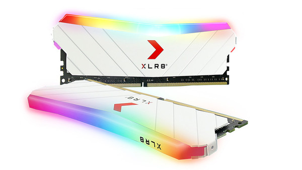 높은 작동속도와 RGB LED, 화이트톤 방열판 등을 채택한 PNY XLR8 Gaming DDR4-3600 화이트