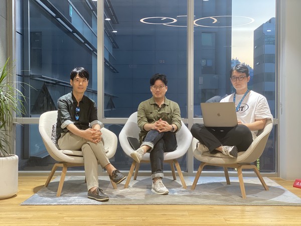 왼쪽부터 그립팬 CCO 김종호, CEO 유승주, CTO 정현진