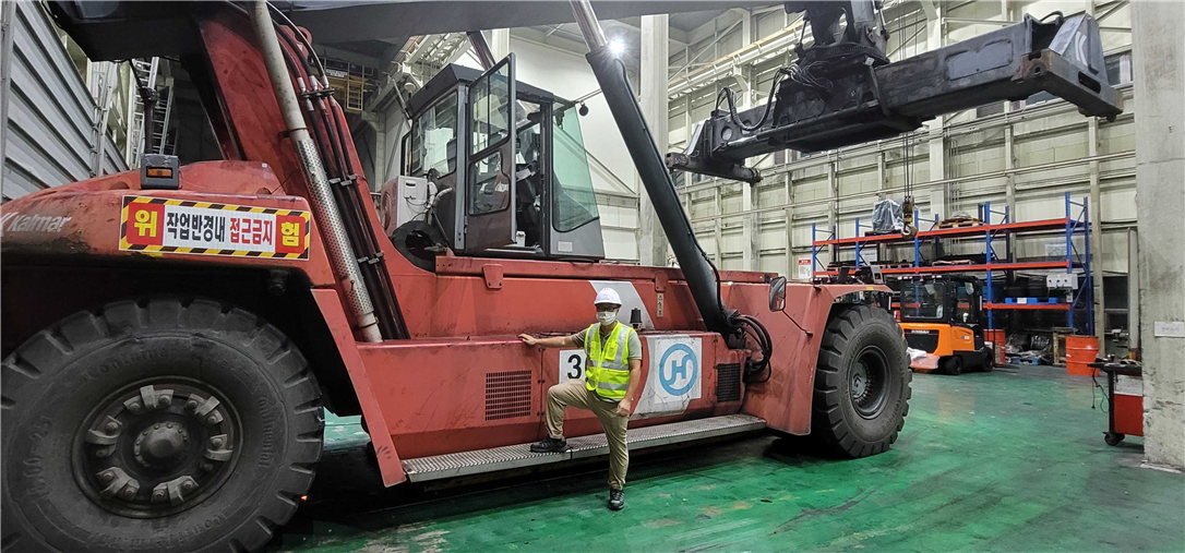 지게차 인근 안전사고 예방장치