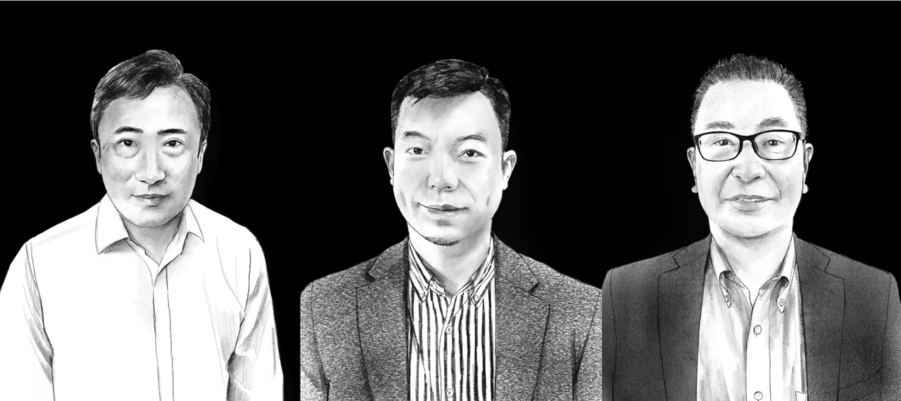 왼쪽부터 한국 지사장 데릭 박, 중화권 지사장 에디 장, 일본 지사장 켄지 다나카