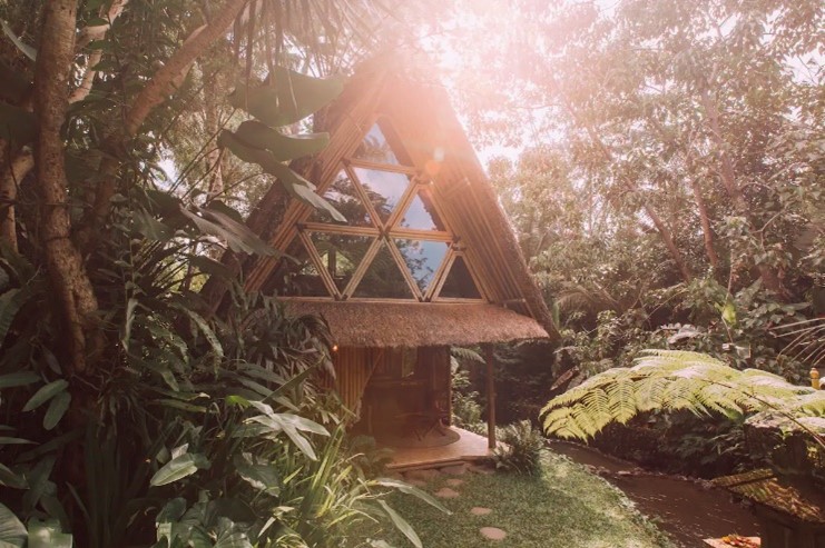 인도네시아 발리의 친환경 대나무 집