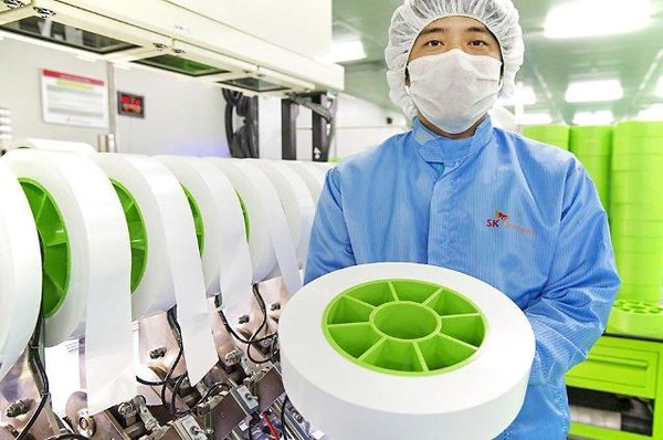 SK아이이테크놀로지(SKIET)의 배터리 분리막.