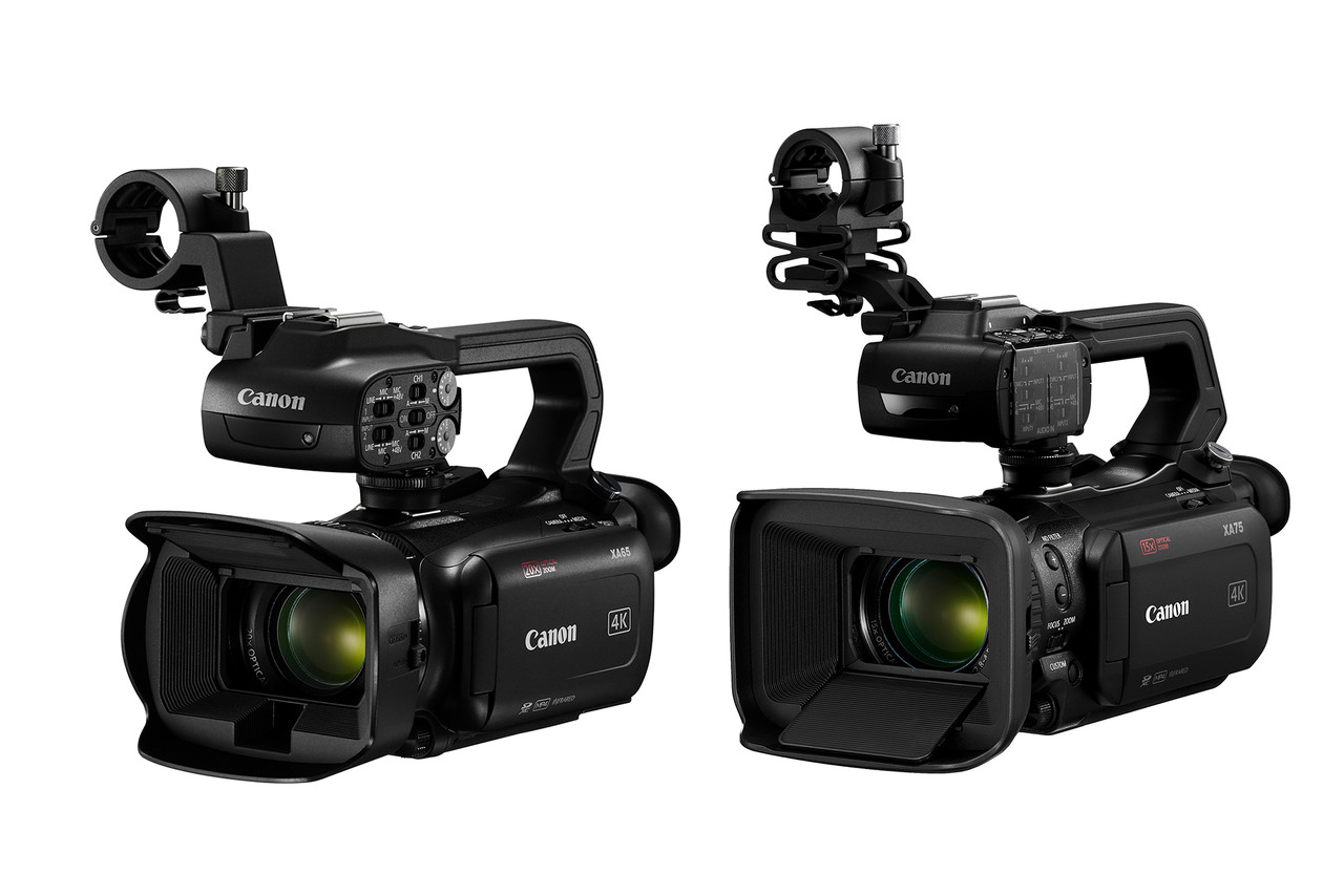 뛰어난 영상 품질과 휴대성을 갖춘 프로 캠코더 XA65(왼쪽)와 XA75(오른쪽) [사진=캐논코리아]
