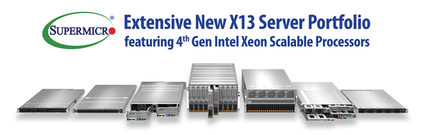 슈퍼마이크로가 4세대 인텔 제온 스케일러블 프로세서 기반의 X13 서버 포트폴리오를 공개했다. [이미지=슈퍼마이크로[]