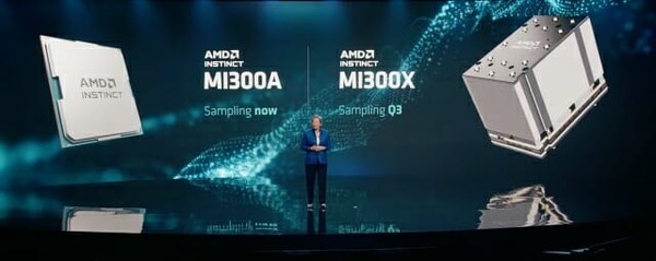 AMD가 '인스팅트 MI300' 시리즈를 공개했다 [사진=AMD]