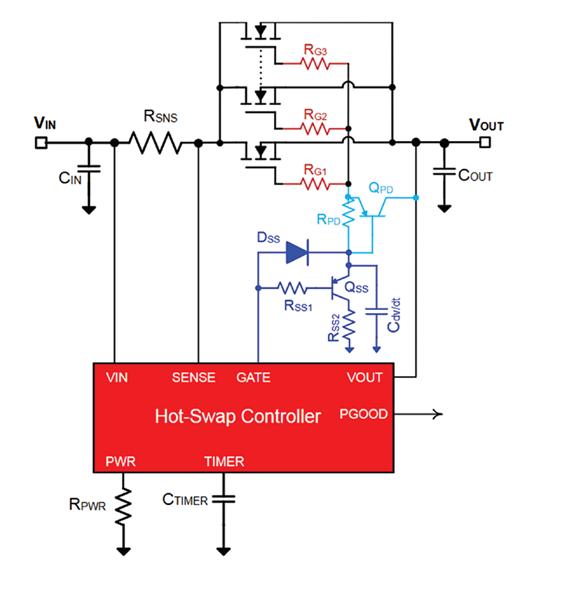 [그림8] 제안된 핫 스왑 회로 구성 [출처=TI]