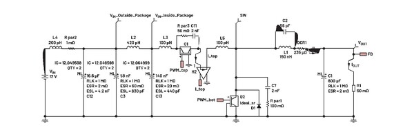 [그림9] SIMPLIS 시뮬레이션 회로도 [제공=ADI]