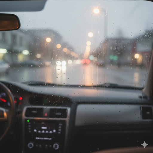 차량 내부에 김서린 모습 [제공=생성형 AI]