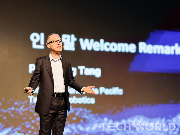푸이통 테러다인 로보틱스 APAC 회장이 인사말을 하고 있는 모습. [사진=박규찬 기자]