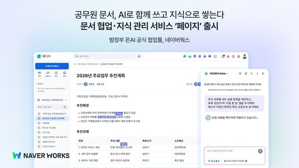 네이버클라우드, 공공 협업툴 ‘네이버웍스’ AI 기능 확대