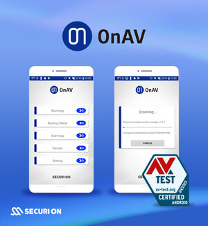 시큐리온, AI 모바일 안티바이러스 '온백신' AV-TEST 37번째 인증 획득 - 뉴스 썸네일 이미지
